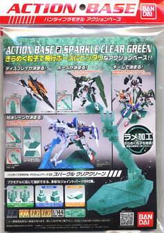 BANDAI 53708 ACTION BASE 2 SPARKLE CLEAR GREEN 1/144