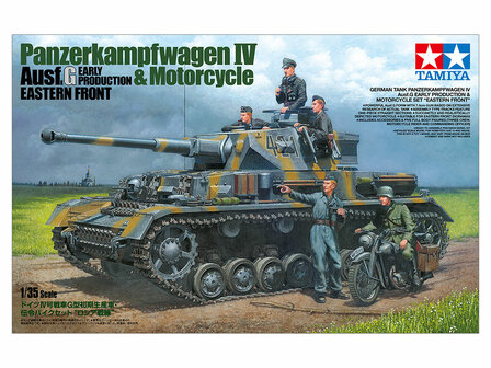 TAMIYA 25209 PANZERKAMPFWAGEN IV AUSF.G EARLY PRODUCTION &amp; MOTORCYCLE EASTERN FRON 1/35