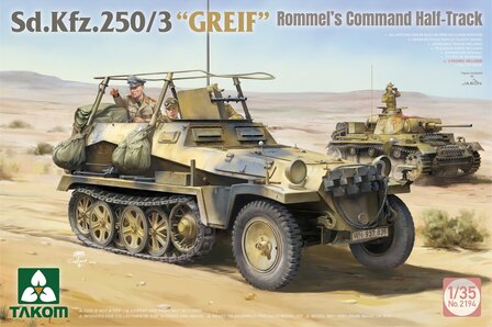 TAKOM 2194 SD.KFZ.250/3 &ldquo;GRIEF&rdquo; ROMMEL&rsquo;S COMMAND HALF-TRACK 1/35