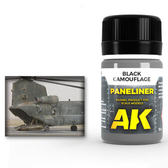 AK AK2075 PANELINER BLACK CAMOUFLAGE 35 ML