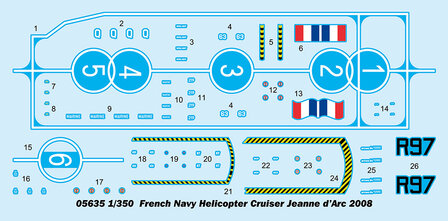 TRUMPETER 05635  FRENCH NAVY HELICOPTER CRUISER JEANNE D&rsquo;ARC 2008 1/350