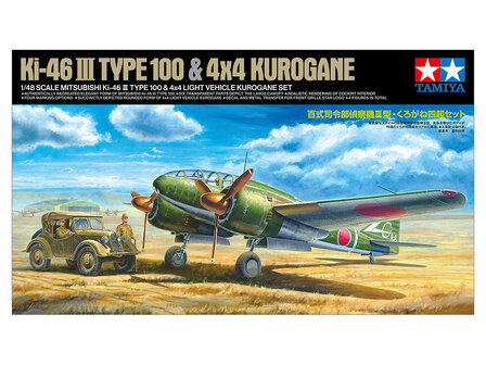 TAMIYA 25217 JAPANSE MITSUBISHI KI-46 III 100 &amp; 4X4 KUROGANE 1/48 