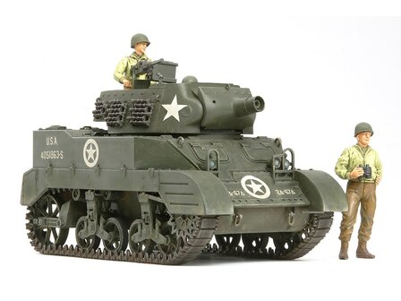 TAMIYA 35312 U.S. HOWITZER MOTOR CARRAIGE M8 &ldquo;AWAITING ORDERS&rdquo; SET W/3 FIGURES 1/35