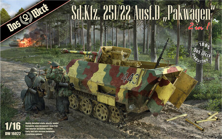 DAS WERK DW16022 SD.KFZ. 251/22 AUSF.D &ldquo;PAKWAGEN&rdquo; 2 IN 1 1/16