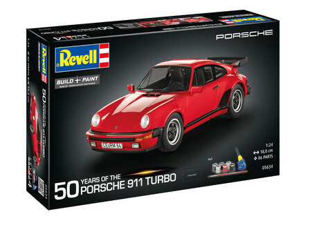 REVELL 05634 50TH OF THE YEARS PORSCHE 911 TURBO 1/24 
