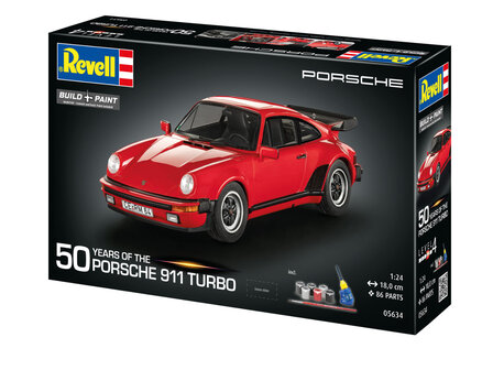 REVELL 05634 50TH OF THE YEARS PORSCHE 911 TURBO 1/24 