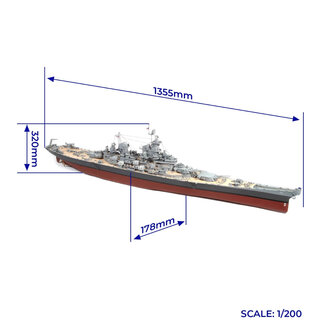 OCCRE 16002 WWII SHIP USS MISSOURI BB-63 1/200