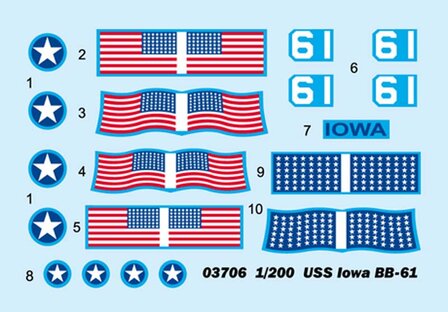 TRUMPETER 03706 USS IOWA BB-61 1/200