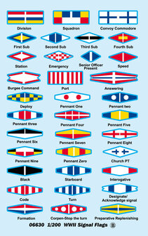 TRUMPETER 06630 (DECAL) WWII SIGNAL FLAGS 1/200