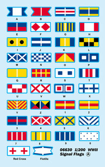 TRUMPETER 06630 (DECAL) WWII SIGNAL FLAGS 1/200
