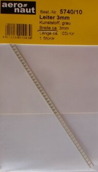 AER-5740/10 PLASTIC LADDER 3X100mm GRIJS (VE1) 