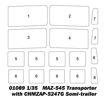 TRUMPETER 01089 MAZ-545 TRANSPORTER WITH CHMZAP-5247G SEMI-TRAILER 1/35
