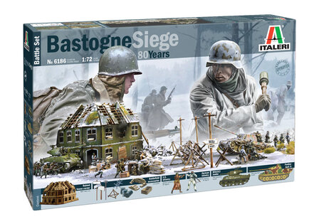 ITALERI 6186 WWII 80 YEARS BATTLE FIELD BASTOGNE SIEGE 1/72