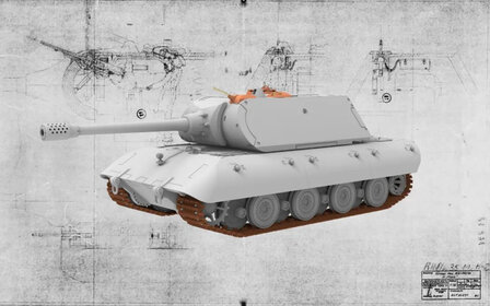 AMUSING HOBBY 35A046 SUPERHEAVY TANK E-100 MIT MAUS-TURM 1/35