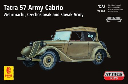ATTACK 72964 TATRA 57 ARMY CABRIO CIVIL AND WEHRMACHT 1/72