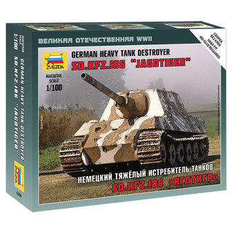 ZVEZDA 6206 WWII GERMAN HEAVY DESTROYER JAGDTIGER 1/100 