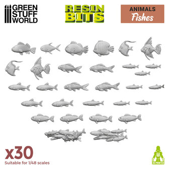 GREEN STUFF WORLD GSW3010 RESIN FISH 1/48