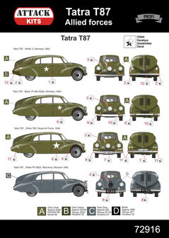 ATTACK 72916 TATRA T 87 ALLIED FORCES 1/72