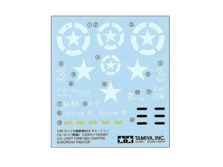 TAMIYA 35391 U.S. M24 CHAFFEE light tank 1/35