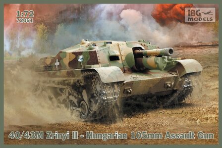 IBG MODELS 72051 40/43M ZRINYI II - HUNGARIAN 105MM ASSAULT GUN 1/72