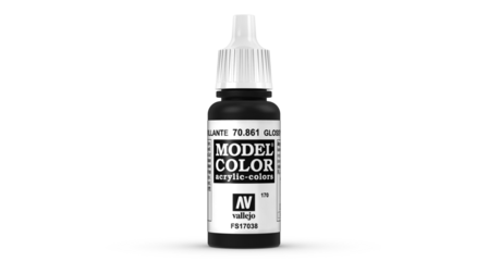 VALLEJO 70861 (170) MODEL COLOR GLOSSY BLACK