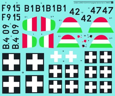 S.B.S D48022 Junkers Ju88 in Hungarian Service Decal set 1/48