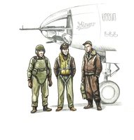CMK F72339 WWII US BOMBER PILOT AND TWO GUNNERS 1/72