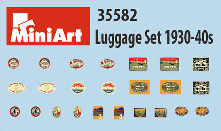 MINIART 35582 LUGGAGE SET 1930-40&#039;S 1/35