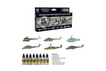 VALLEJO 71601 SOVIET/RUSSIAN COLORS COMBAT HELICOPTERS FROM &ldquo;COLD WAR&rdquo; TO PRESENT