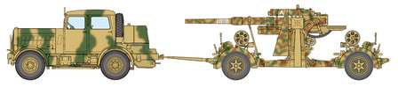 TAMIYA 37027 SS-100 &amp; 88 MM GUN FLAKS37 SET 1/48