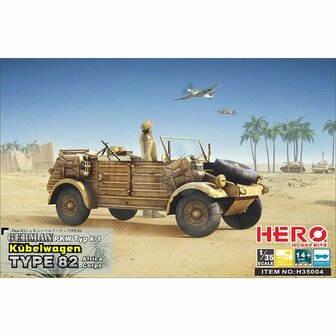 HERO HOBBY KITS H35004 GERMAN KUBELWAGEN TYPE 82 AFRICA CORPS 1/35