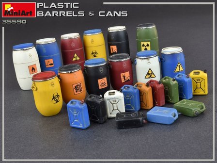 MINIART 35590 PLASTIC BARRELS &amp; CANS 1/35