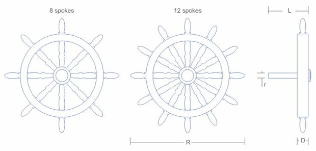 RB MODEL 131/35 HOUTEN STUURWIEL