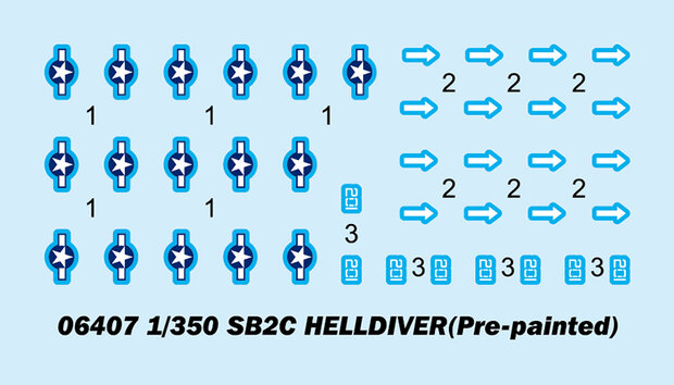 TRUMPETER 06407 SB2C HELLDIVER (PRE-PAINTED) 1/350