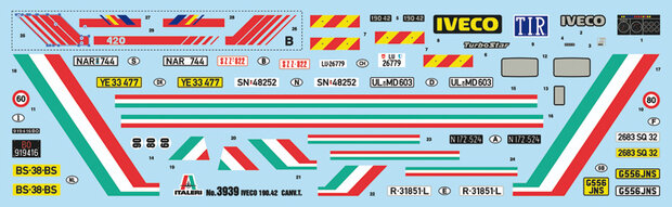 ITALERI 3939 IVECO TURBOSTAR 190-42 CANVAS MET LAADKLEP 1/24