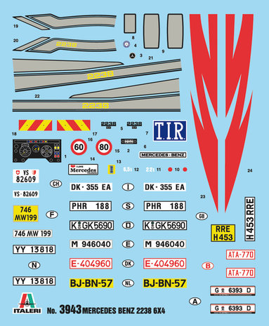 ITALERI 3943 MERCEDES BENZ 2238 6x4 1/24