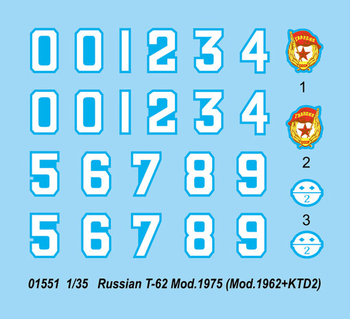 TRUMPETER 01551 RUSSIAN T-62 MOD. 1975 1/35