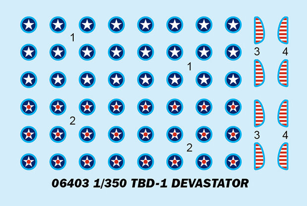 TRUMPETER 06403 TBD-1 DEVASTATOR (PRE-PAINTED) 1/350