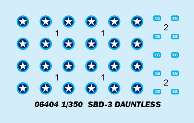 TRUMPETER 06404 SBD-3 DAUNTLESS (PRE-PAINTED) 1/350