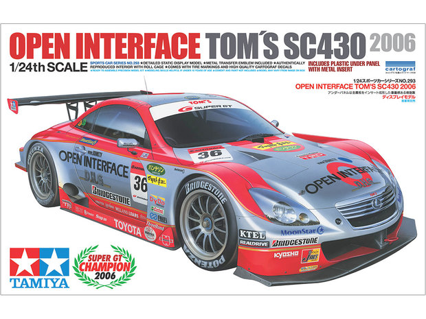 TAMIYA 24293 OPEN INTERFACE TOM’S SC430 2006 1/24