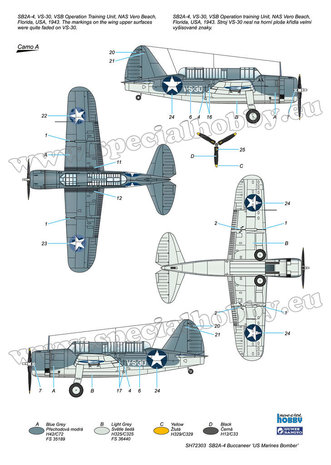 SPECIAL HOBBY 72303 SB2A-4 BUCCANEER MET NEDERLANDSE DECALS 1/72