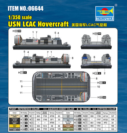 TRUMPTER 06644 USN LCAC HOVERCRAFT 1/350