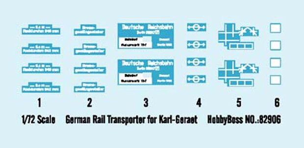 HOBBY BOSS 82906 GERMAN RAIL TRANSPORTER FÜR KARL-GERÄT 1/72