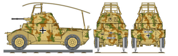 TAMIYA 32413 GERMAN ARMORED RAILWAY VEHICLE P204(f) 1/35