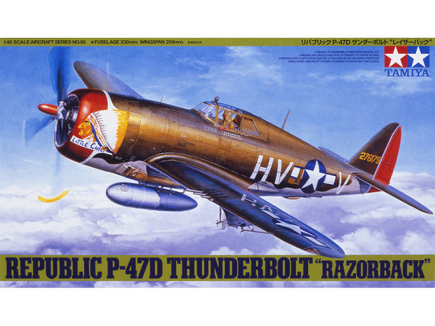 TAMIYA 61086 REPUBLIC P-47D THUNDERBOLT “RAZORBACK” 1/48