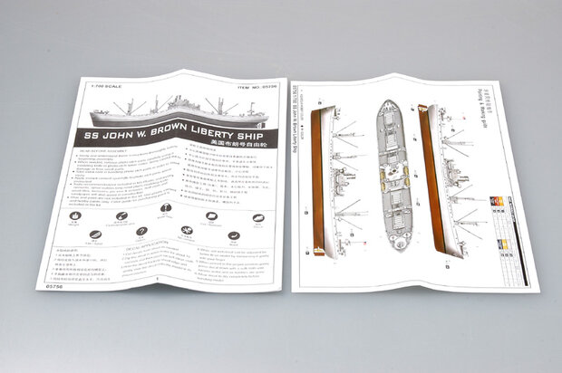 TRUMPETER 05756 SS JOHN W. BROWN LIBERTY SHIP 1/700