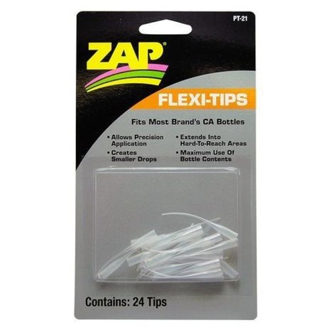 ZAP PT-21 FLEXI TIPS MONDJES VOOR CA LIJMEN 24 STUKS 
