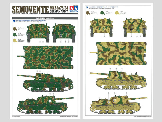 TAMIYA 37029 SEMOVENTE M42 da75/34 1/35