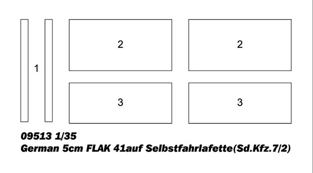 TRUMPETER 09513 GERMAN 5 CM FLAK 1AUF SELBSTFAHRLAFETTE (SD.KFZ.7/2)