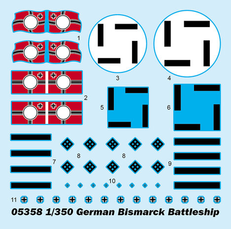 TRUMPETER 05358 GERMAN BISMARCK BATTLESHIP 1/350